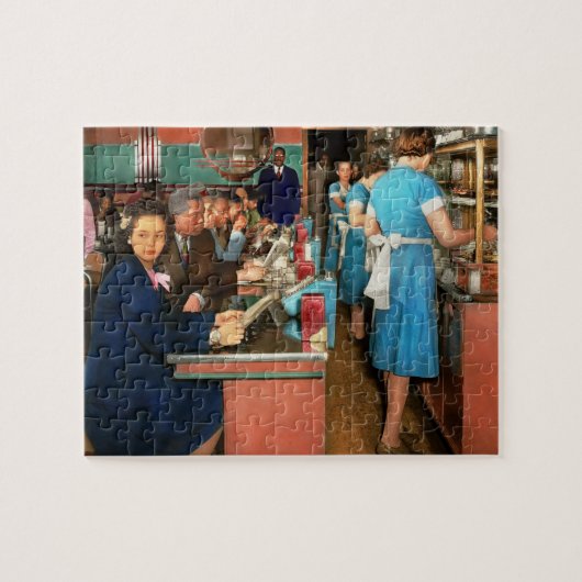 Cafe - Chicago IL - Perfect Eat Shop 1942 Legpuzzel (Horizontaal)