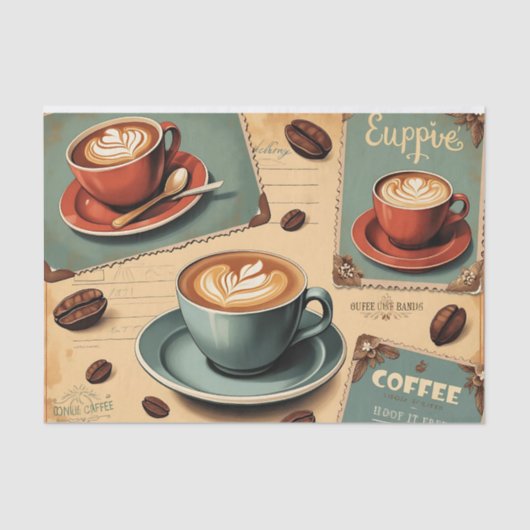 Café Chronicles: een reis door tijd en koffie Tissuepapier (Voorkant)