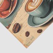 Café Chronicles: een reis door tijd en koffie Tissuepapier (Detail)