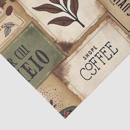  Café Chronicles: Ephemera Coffee Tissuepapier (Detail)