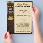 Cafe Coffee Cafe Coffee Cup Flyers en Coffee Menu (Hand)