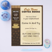 Cafe Coffee Cafe Coffee Cup Flyers en Coffee Menu (Enkel)