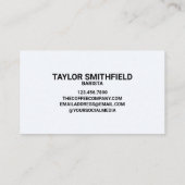 Cafe Coffee Shop Trendy Visitekaartje (Achterkant)