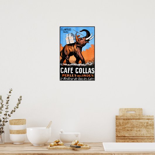 Cafe Collas Vintage Poster (Keuken)