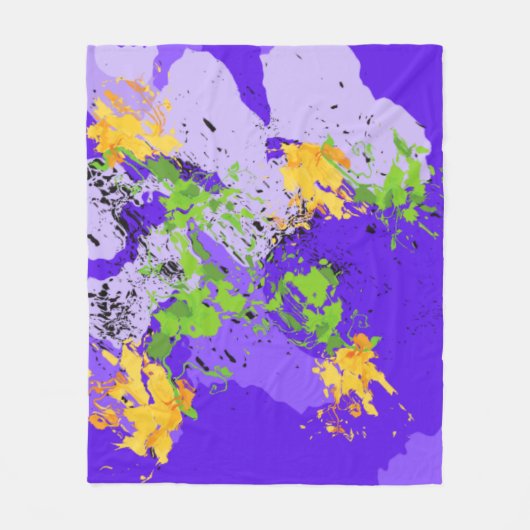 Café Colorful abstract energy wave Fleece Deken (Voorkant)