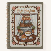 Café Comforts Embroidered Coffee Shop & Book  Notitieboek (Voorkant)