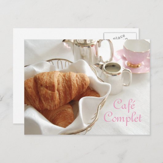 Café Complet, Continental Breakfast Briefkaart (Voorkant / Achterkant)