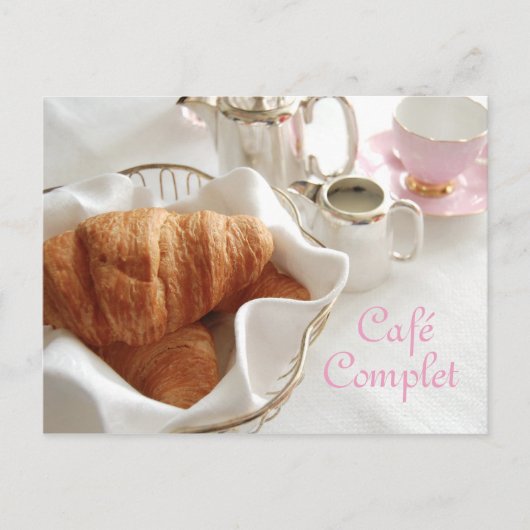 Café Complet, Continental Breakfast Briefkaart (Voorkant)