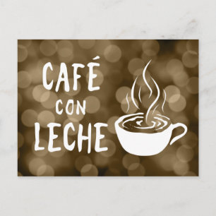 café con leche bokeh briefkaart