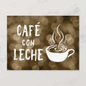 café con leche bokeh briefkaart (Voorkant)