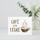 café con leche bokeh briefkaart (Staand voorkant)