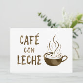 café con leche bokeh kaart (Staand voorkant)