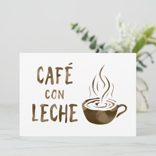café con leche bokeh kaart (Staand voorkant)