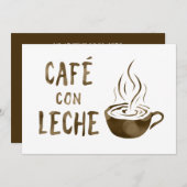 café con leche bokeh kaart (Voorkant / Achterkant)