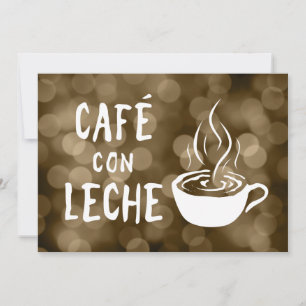 café con leche bokeh kaart