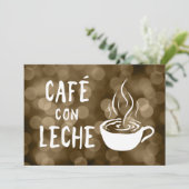 café con leche bokeh kaart (Staand voorkant)