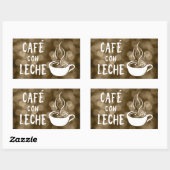 café con leche bokeh rechthoekige sticker (Vel)