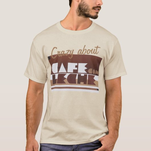 CAFE CON LECHE Coffee CRAZY SAND MANNEN T-Shirt (Voorkant)