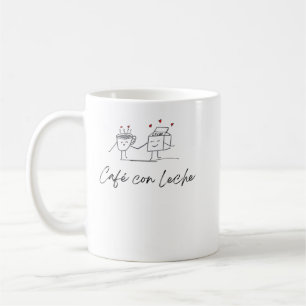 Cafe Con Leche Coffee met melk T-Shirt Koffiemok