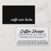 café con leche loyaliteitenkaart klantenkaartje (Voorkant / Achterkant)