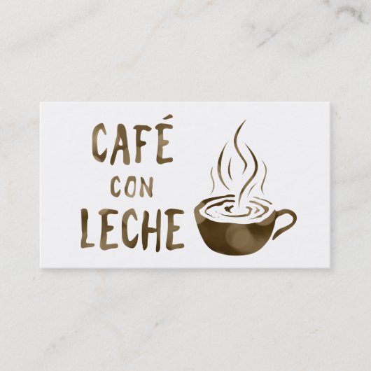 café con leche loyaliteitsprogramma klantenkaartje (Voorkant)