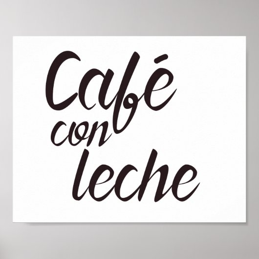 Café con Leche Poster (Voorkant)