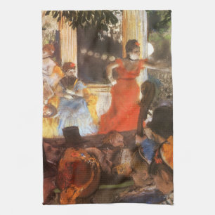 Cafe Concert bij Les Ambassadeurs door Edgar Degas Theedoek