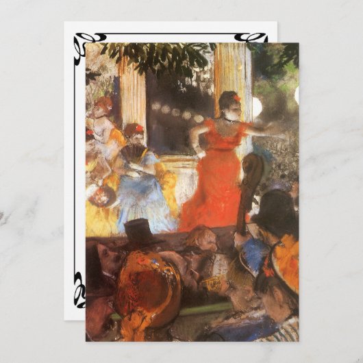 Cafe Concert in Les Ambassadeurs door Edgar Degas (Voorkant / Achterkant)