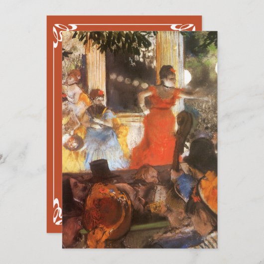 Cafe Concert in Les Ambassadeurs door Edgar Degas (Voorkant / Achterkant)