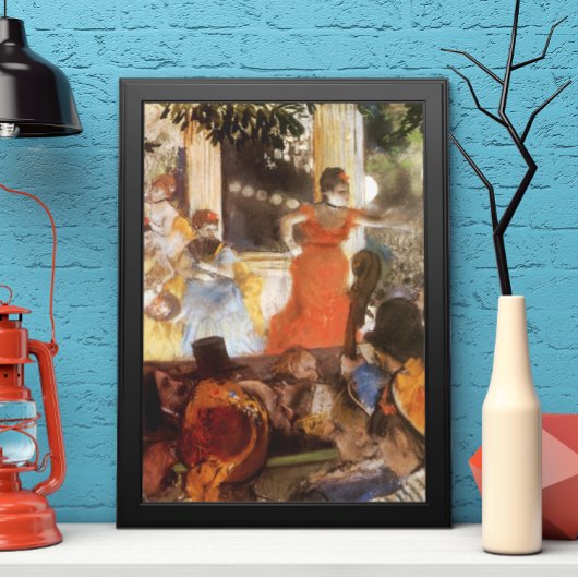 Cafe Concert in Les Ambassadeurs door Edgar Degas Poster