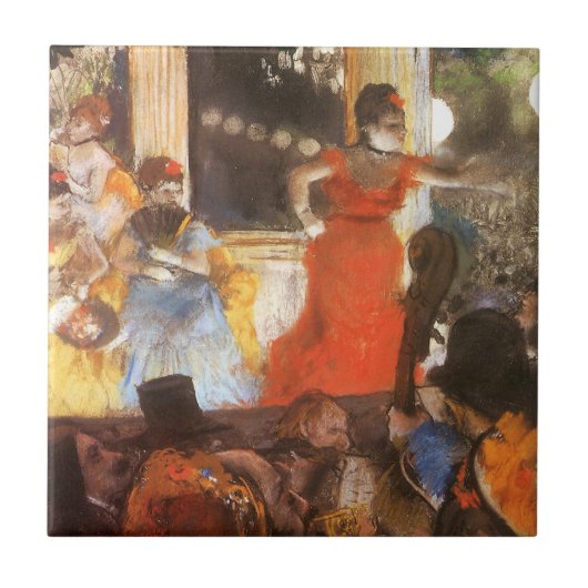 Cafe Concert in Les Ambassadeurs door Edgar Degas Tegeltje (Voorkant)