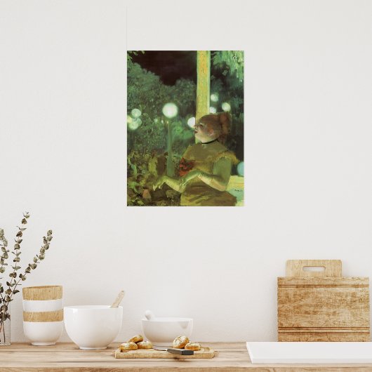 Cafe concert van Edgar Degas, kunst Poster (Keuken)