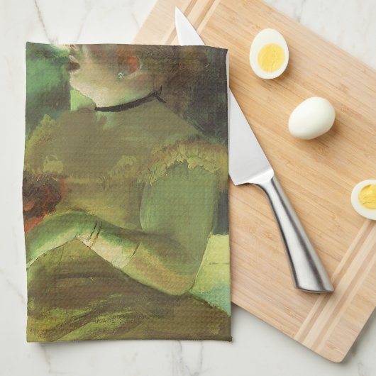 Cafe concert van Edgar Degas,  kunst Theedoek (Quarter Fold)