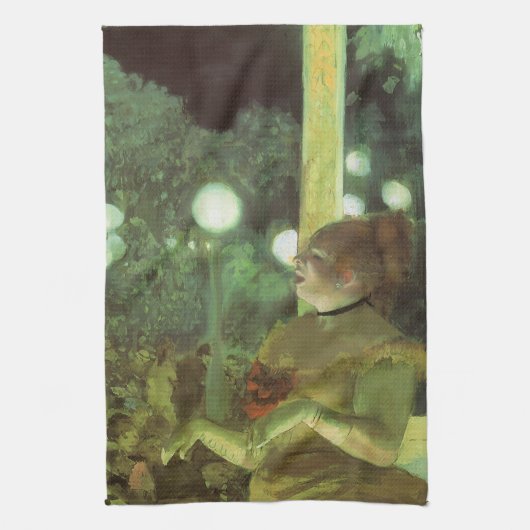 Cafe concert van Edgar Degas,  kunst Theedoek (Verticaal)