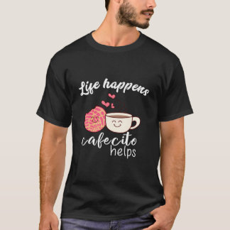 Cafe Conchas Spaanse woordspeling koffie T-shirt