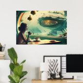 Cafe Corona (met tekentafel Logo) Poster (Thuiskantoor)