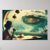 Cafe Corona (met tekentafel Logo) Poster (Voorkant)