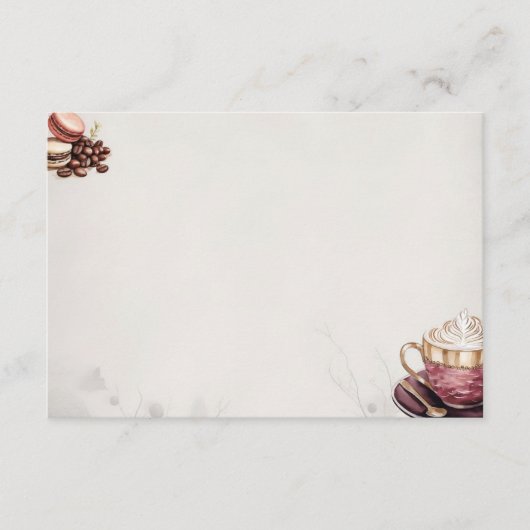 Café Crémeux Basic Blank Recept Kaart (Voorkant)