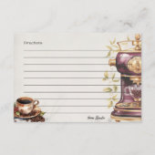 Café Crémeux Basic Recept Kaart (Achterkant)