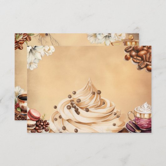 Café Crémeux Blank Recept Kaart (Voorkant / Achterkant)