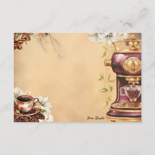 Café Crémeux Blank Recept Kaart (Achterkant)