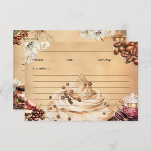 Café Crémeux Recept Kaart (Voorkant / Achterkant)