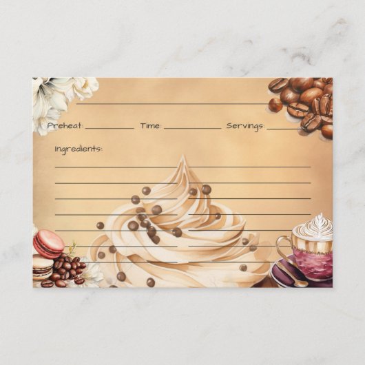 Café Crémeux Recept Kaart (Voorkant)