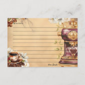 Café Crémeux Recept Kaart (Achterkant)