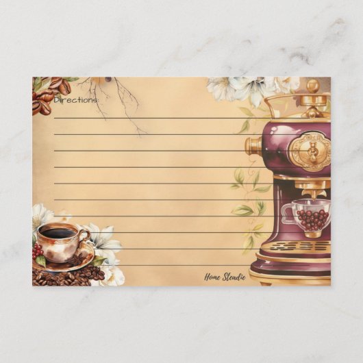 Café Crémeux Recept Kaart (Achterkant)