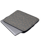 Café Croissants Laptop Sleeve (Voorkant onderkant)