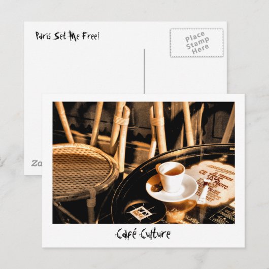 Café Culture Briefkaart (Voorkant / Achterkant)