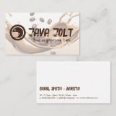 Cafe Cup Logo | koffiebonen spatten Visitekaartje (Voorkant / Achterkant)