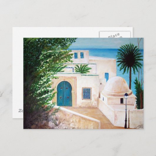 "Café de Delices"-set met briefkaarten (Voorkant / Achterkant)