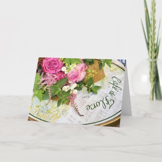 Cafe de Flore in Parijs Wenskaart Kaart (Voorkant)